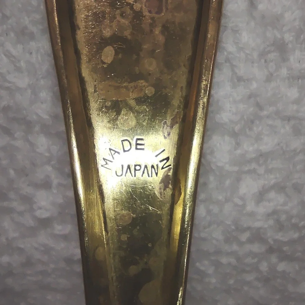 Vintage Gold Tone Pierced Cake Server Spatula‎ Dessert Server Made in Japan